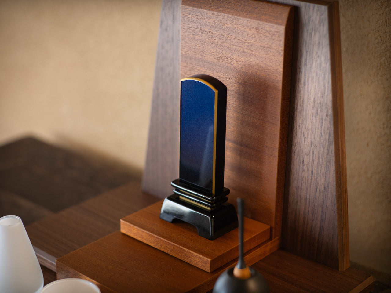 渦音-うずね- 青グラデーション/国産阿波塗/塗り位牌/モダン位牌