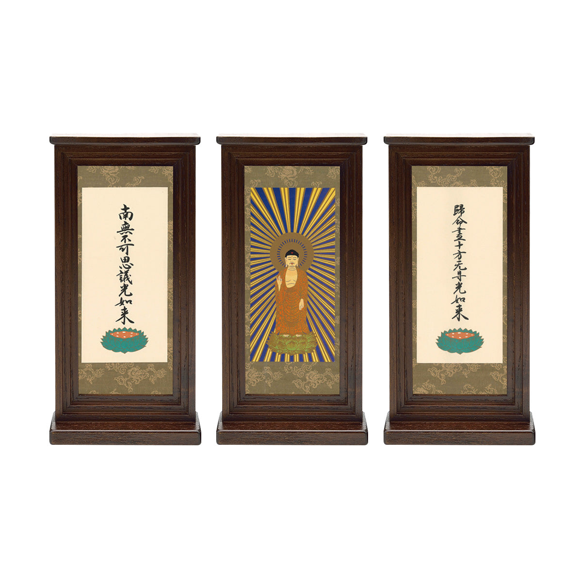 祈りセット(3幅セット) -オーク色-/仏像/掛軸
