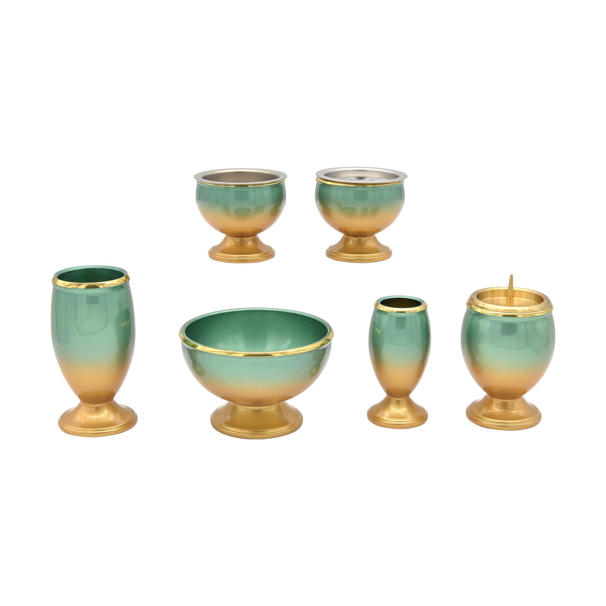 ミント -6具足- 2.5寸/6具足/真鍮製仏具