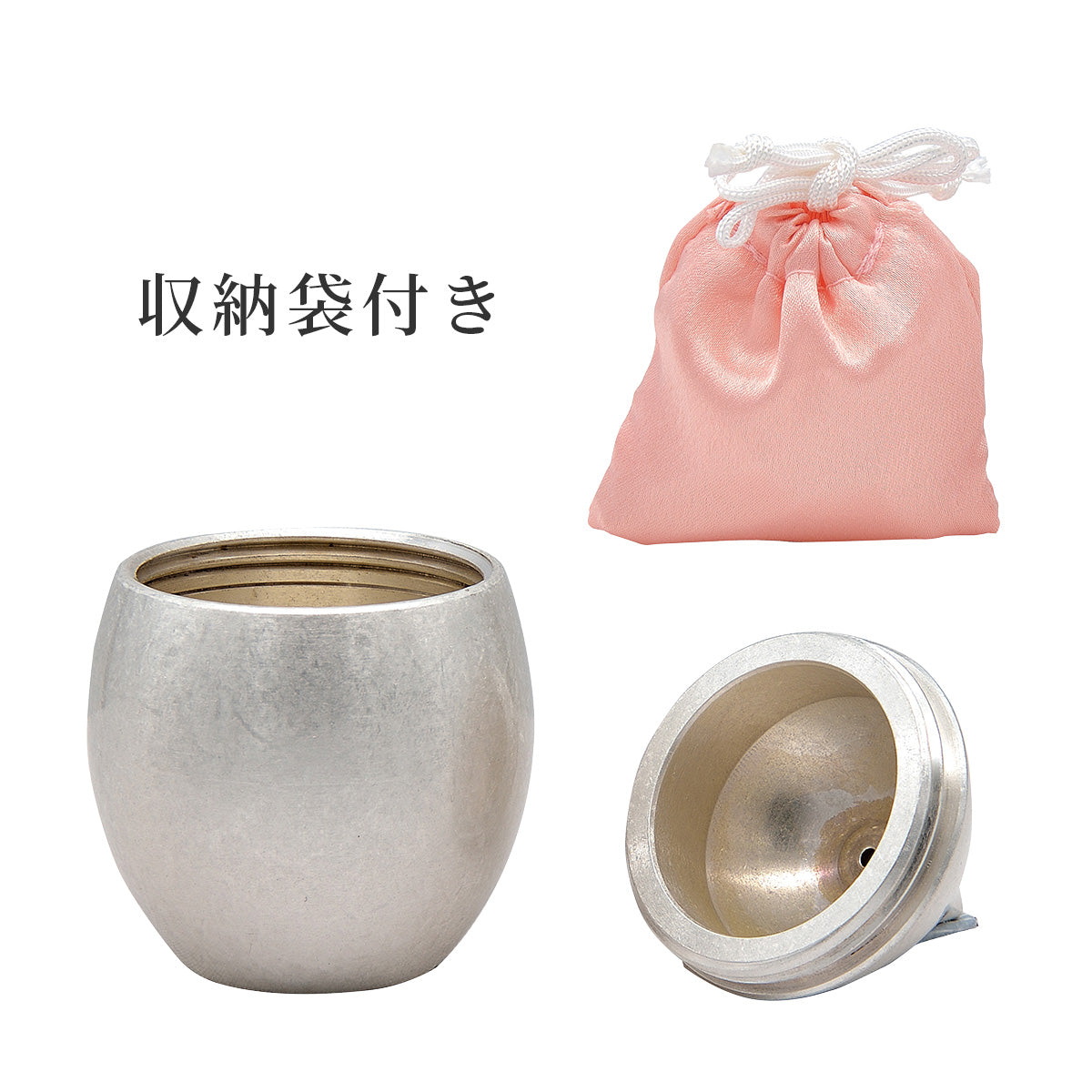 ロータスミニポット ミストシルバー/骨壺/仏具