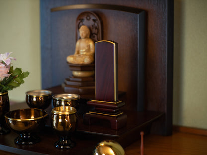 一重呂門 紫丹/唐木位牌/モダン位牌