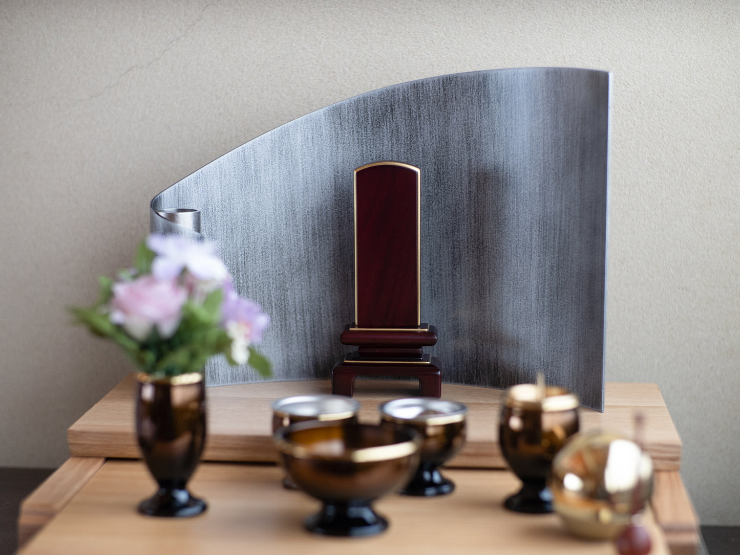 一重呂門 紫丹/唐木位牌/モダン位牌