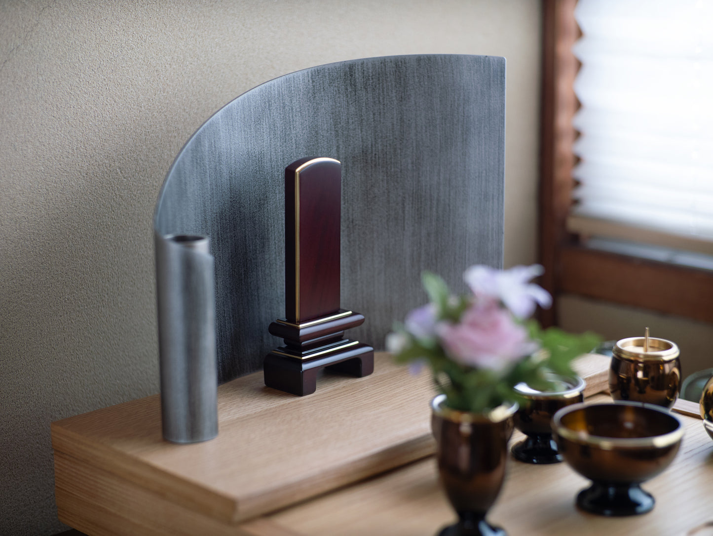 一重呂門 紫丹/唐木位牌/モダン位牌