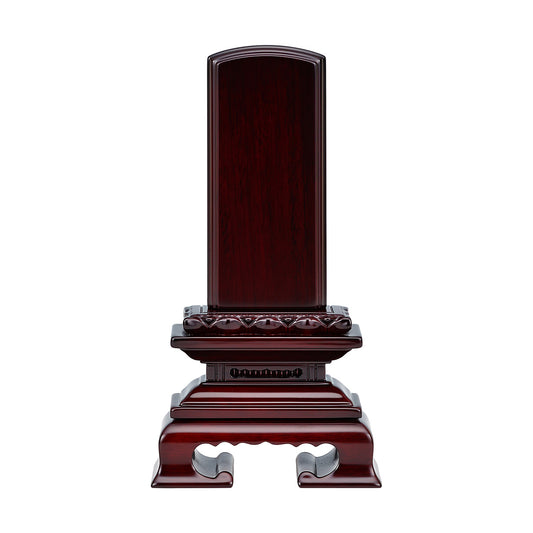 蓮付春日 紫丹/唐木位牌/伝統型位牌