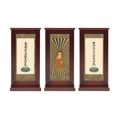 祈りセット(3幅セット) -紫丹色-/仏像/掛軸