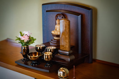 美影 -みかげ- 茶/国産阿波塗[みかげ塗]/塗り位牌/モダン位牌