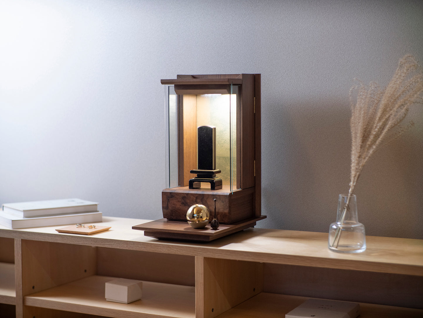 願 -ねがい- ウォールナット/手元供養ステージ/ミニ仏壇