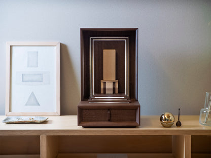 希 -のぞみ- ウォールナット/手元供養ステージ/ミニ仏壇